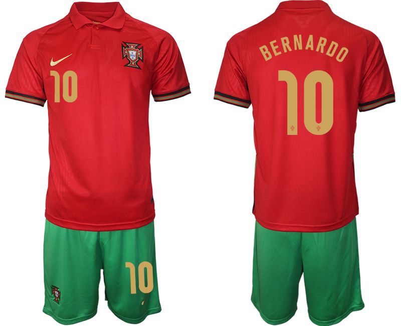 Men 2020-2021 European Cup Portugal home red #10 Nike Soccer Jersey